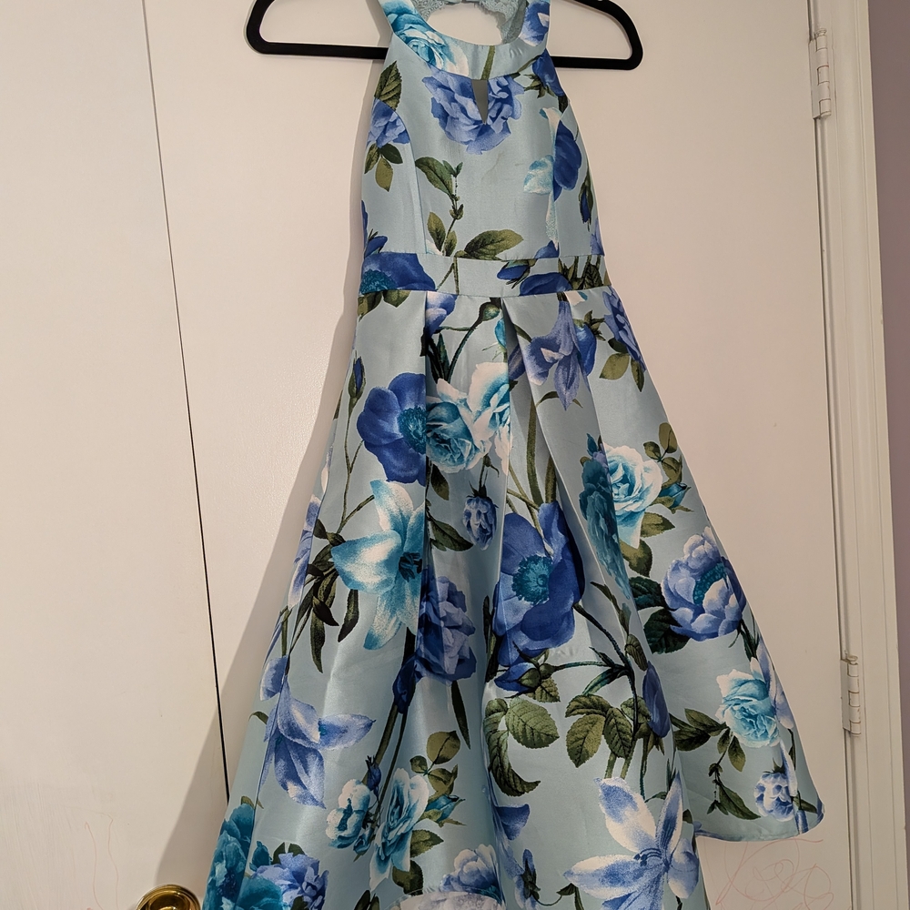 Speechless Blue Floral Kids Dress